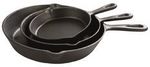Cast Iron Frypan Set 3 Piece $28 + Free Shipping @ The Warehouse