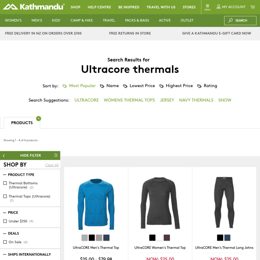 Kathmandu merino clearance thermals