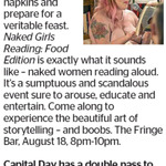 Win a Double Pass to Naked Girls Reading: Food Edition from The Dominion Post (Wellington)