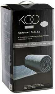 KOO Elite Weighted Blanket Charcoal/Pink for $90 (Was $170) @ Spotlight
