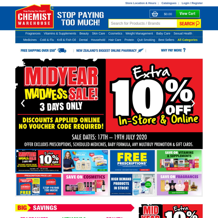 Extra 10% off in-Store and Online (Some Exclusions Apply) @ Chemist ...