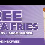 Free Kumara Fries w/ Any Gourmet Burger (In Store) at Burger Fuel