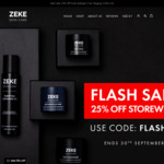 25% off Storewide + Free shipping @ Zeke Skincare