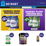 Whey Protein Concentrate 1kg Chocolate $24.46, Pea Protein 1kg $17.50 + GST + $2.99 Shipping @ No Whey