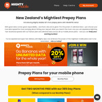 20% off 365 Day Mobile Plans (Fast Plan $319.20, Faster Plan $399.20 or Fastest Plan $639.20) @ Mighty Mobile