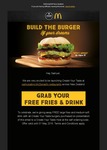 Free Large Fries and Medium Drink When You Order a Create Your Taste Burger @ McDonald's