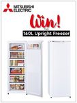 Win a Mitsubishi Electric 160L Upright Freezer from Love Food, Hate Waste
