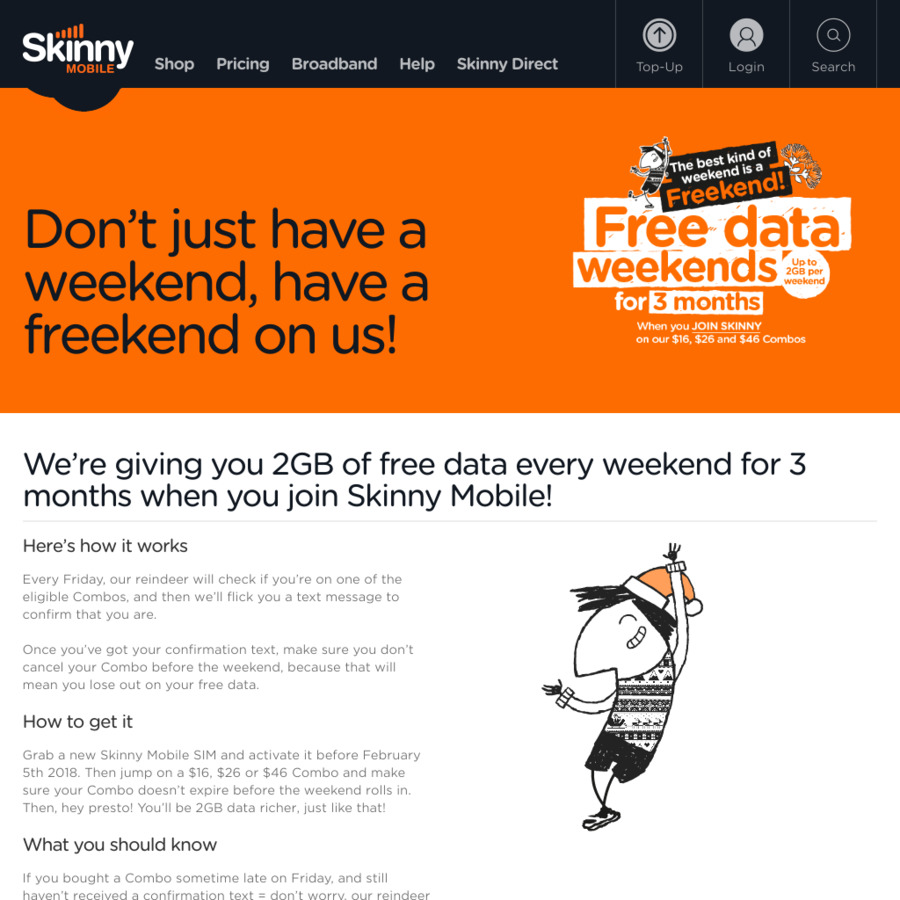 Free skinny data