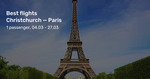 Auckland/Christchurch to Paris, France from $1080/ $1072 Return on China Southern (Many Dates in March/Early April)