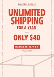 $40 for Free Shipping for a Year (Standard Delivery, Min. $20 Spend Per Transaction, Exclusions Apply) @ OnceIt