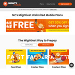 Buy 1 Get 1 Free Fast ($399) Faster ($499) or Fastest ($799) 365 Day Plan @ Mighty Mobile (New Customer Only)