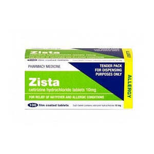 Cetirizine Zista Allergy 100 Tablets $5 (Was $9.99) + $4.90 Shipping @ Generics
