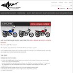 Win a HONDA Cb125e Motorcycle Plus 6 Months Rego from Shark Leathers