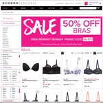 Bendon - 50% off Full Priced Bras with Code 'SALE50'. Prices from $10 after Discount