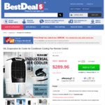 50L Evaporative Air Cooler Cooling Fan w/Remote Control, 42% off $289.96 Only (Was $499.95) + Delivery @ Best Deals