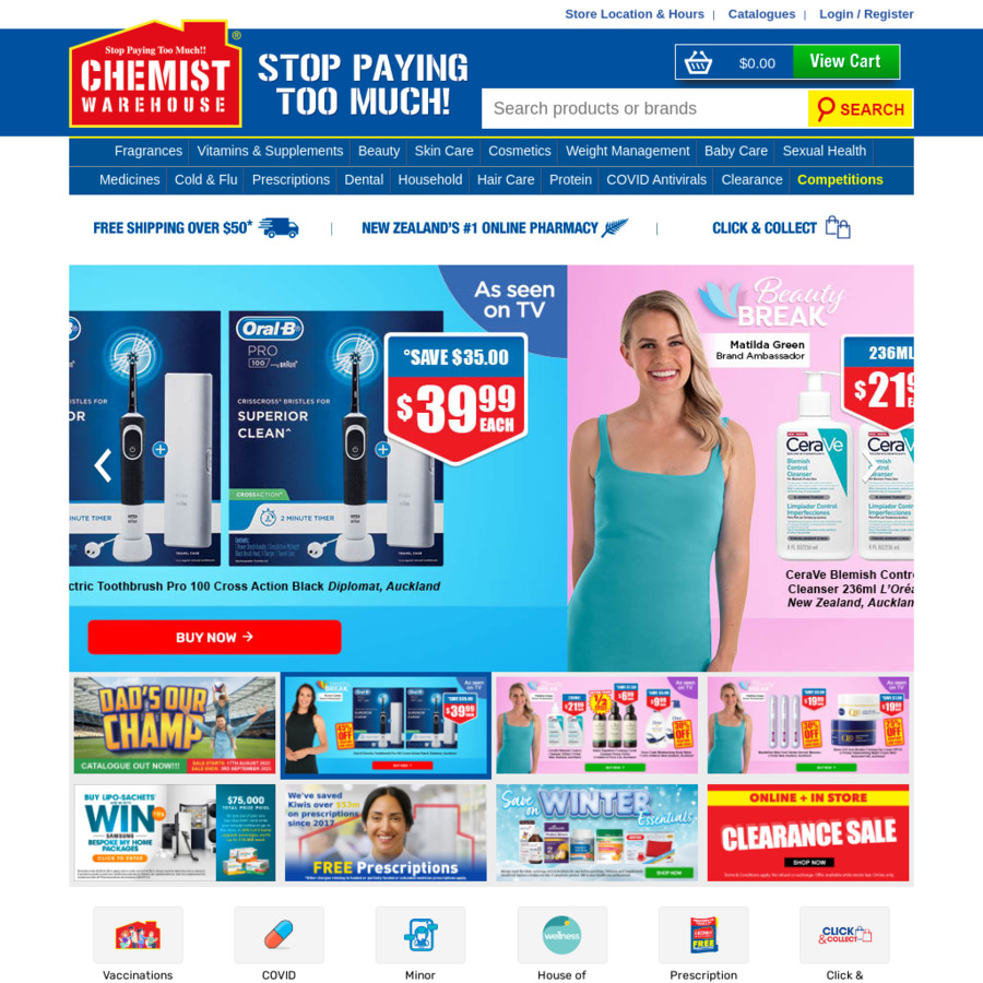 Free Shipping for Online Orders (No Minimum Spend) Chemist Warehouse