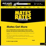 FREE $10 Dick Smith Coupon for Signing up to Mates Rates in-Store (Min Spend $50)