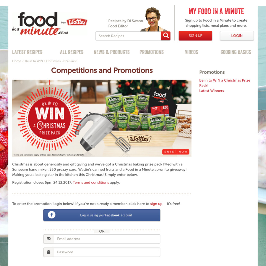 Win a Christmas Baking Prize Pack (Includes a Sunbeam Hand Mixer, $50 ...