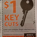 $1 Key Cuts @ Mitre 10 (Christchurch Only)