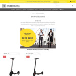 Kaiser Baas NZ: $400 off E-Scooters (Revo E1 250 Watt Scooter $399 + Shipping)