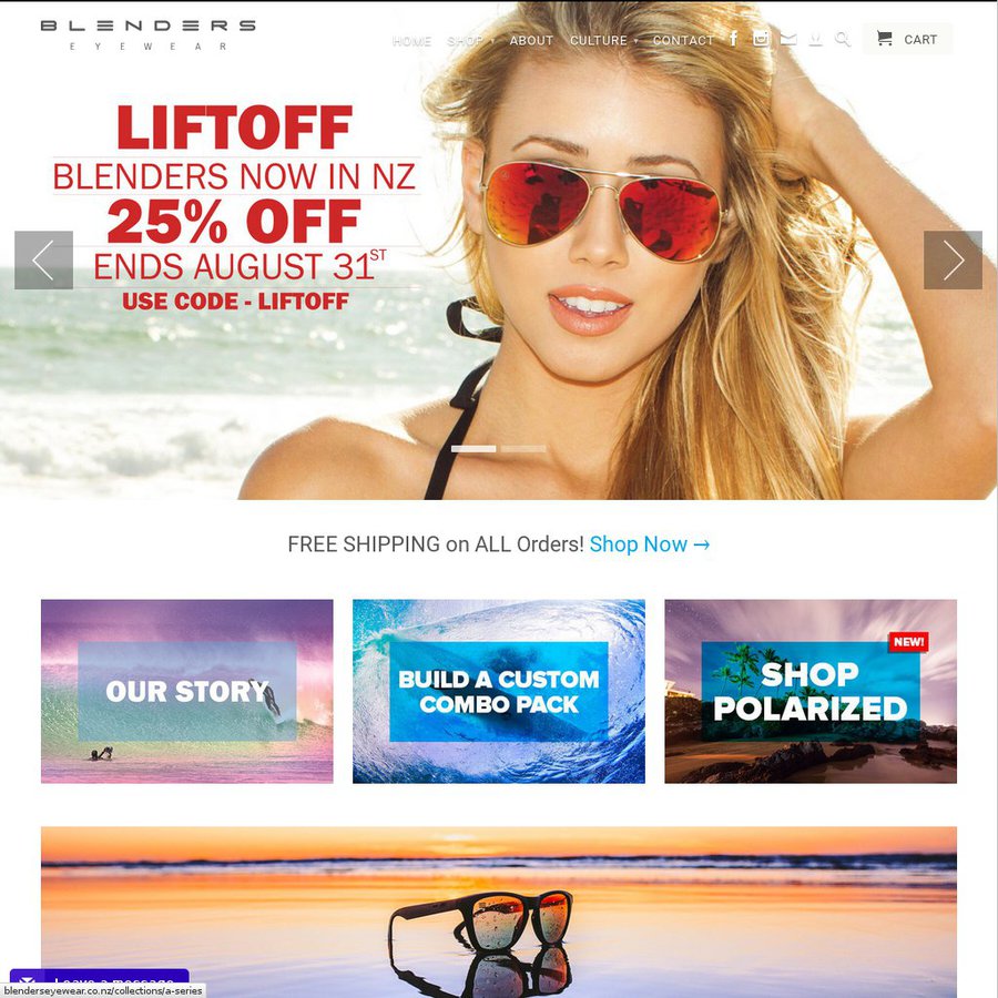 25 off and Free Shipping at Blenders Eyewear ChoiceCheapies
