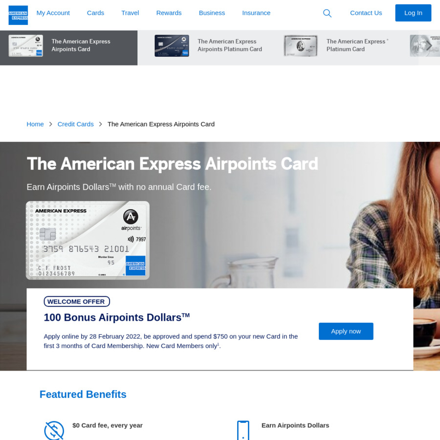 The American Express Airpoints Card - 100 Bonus Airpoints for spending ...