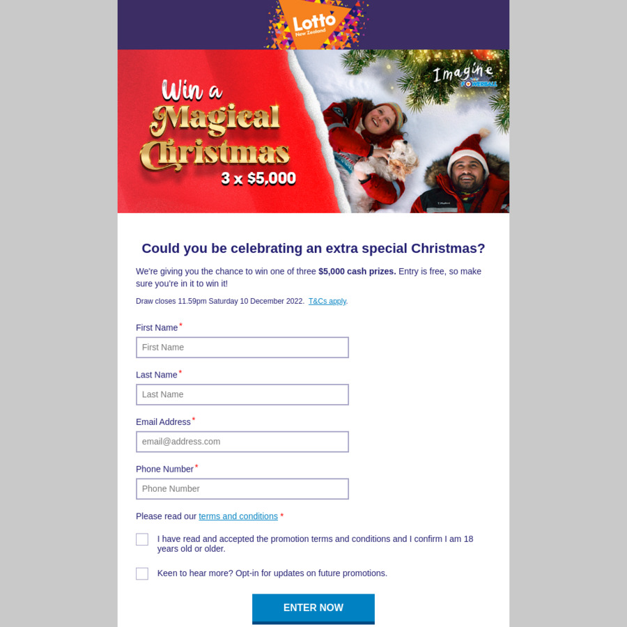 Lotto nz online christmas promotion