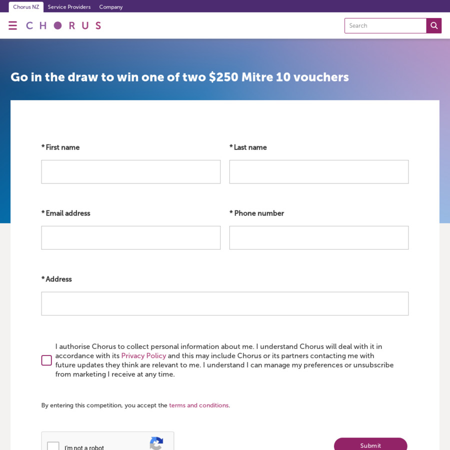 Win 1 of 2 250 Mitre 10 Gift Vouchers Chorus ChoiceCheapies Competitions