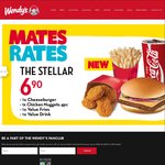 Wendy's Mates Rates: Deluxe Double Stacker, Cheeseburger, Value Fries & Value Drink $9.90 + More