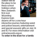 Win a Family Pass on The Wizarding Express Train from The Dominion Post (Wellington)