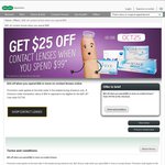 Specsavers - $25 off $99 or $50 off $199 Contact Lenses + $10 Shipping