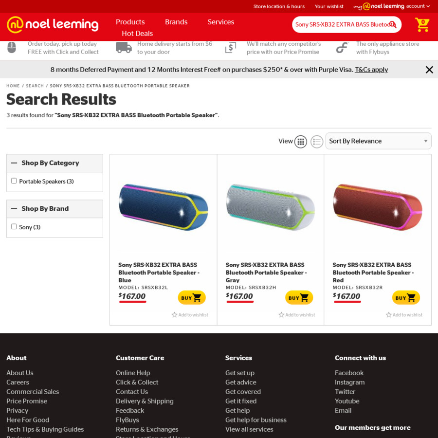 Sony Extra Bass XB32 Wireless Speaker 99 Noel Leeming (Price Match