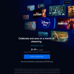 Disney Plus - $1.99 for the First Month ($12.99 Thereafter)