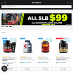 All 5LB Protein Powders (Including Isolate) $99 Delivered (Free Shipping with $70 Spend + Free Gift with $100 Spend) @ NZ Muscle