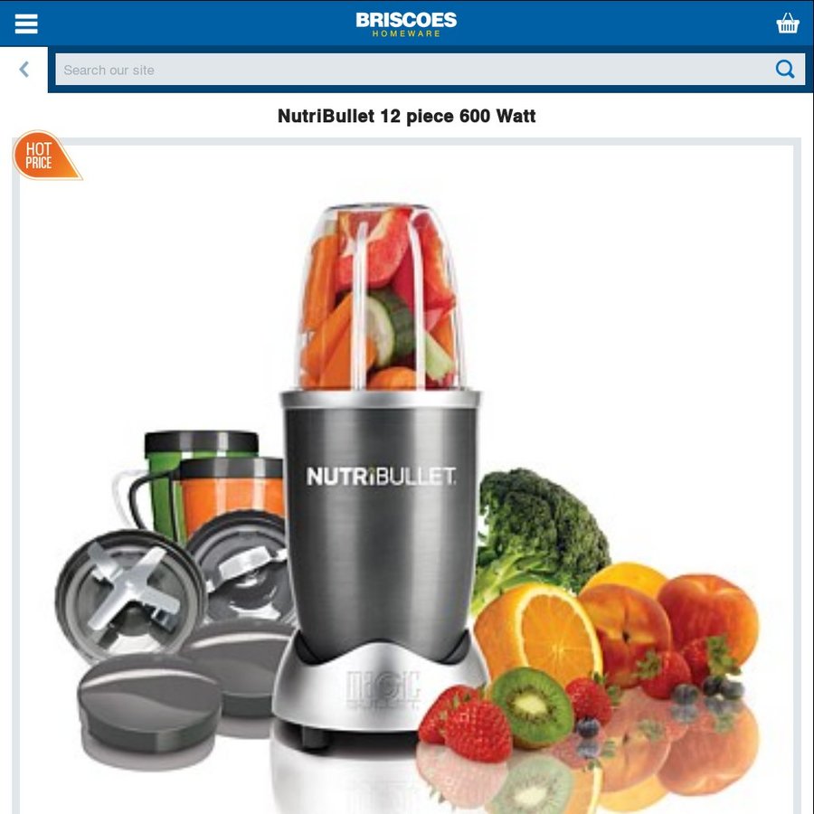 NutriBullet 12 piece 600 Watt 98 Briscoes ChoiceCheapies