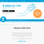 Unlimited Prepay Data 4 Days for $18. 2Degrees Data Clock App