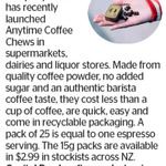 Win 1 of 5 Anytime Coffee Chews from The Dominion Post 