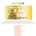 Up to $5000 off All Floor Model & Ex-Demo E-Bikes @ Electrify NZ Stores