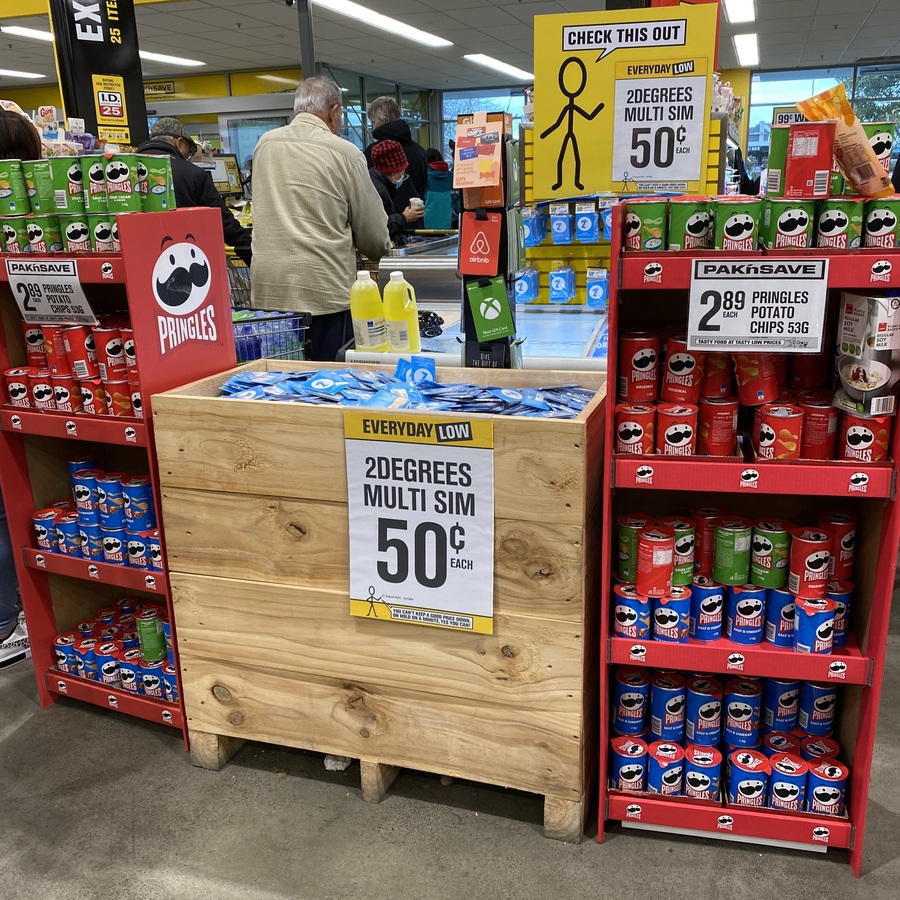 2degrees Multi Sim Card 0.50 PAK'n SAVE, Royal Oak ChoiceCheapies