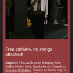 [Auckland] Free coffee 8:30am - 11am @ Britomart (Takutai Square)