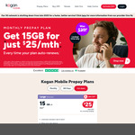 28% off Large Prepay Plan (15GB/Month for $25/Month for Up to 2 Years via Auto-Renew) @ Kogan Mobile (Voucher Expires 30/6/26)