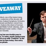 Win a Double Pass to New Zealand Symphony Orchestra: Schumann and Barbert Concert from The Dominion Post (Wellington)