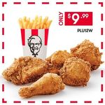 5 Pieces of Chicken + Reg Chips $9.99 @ KFC