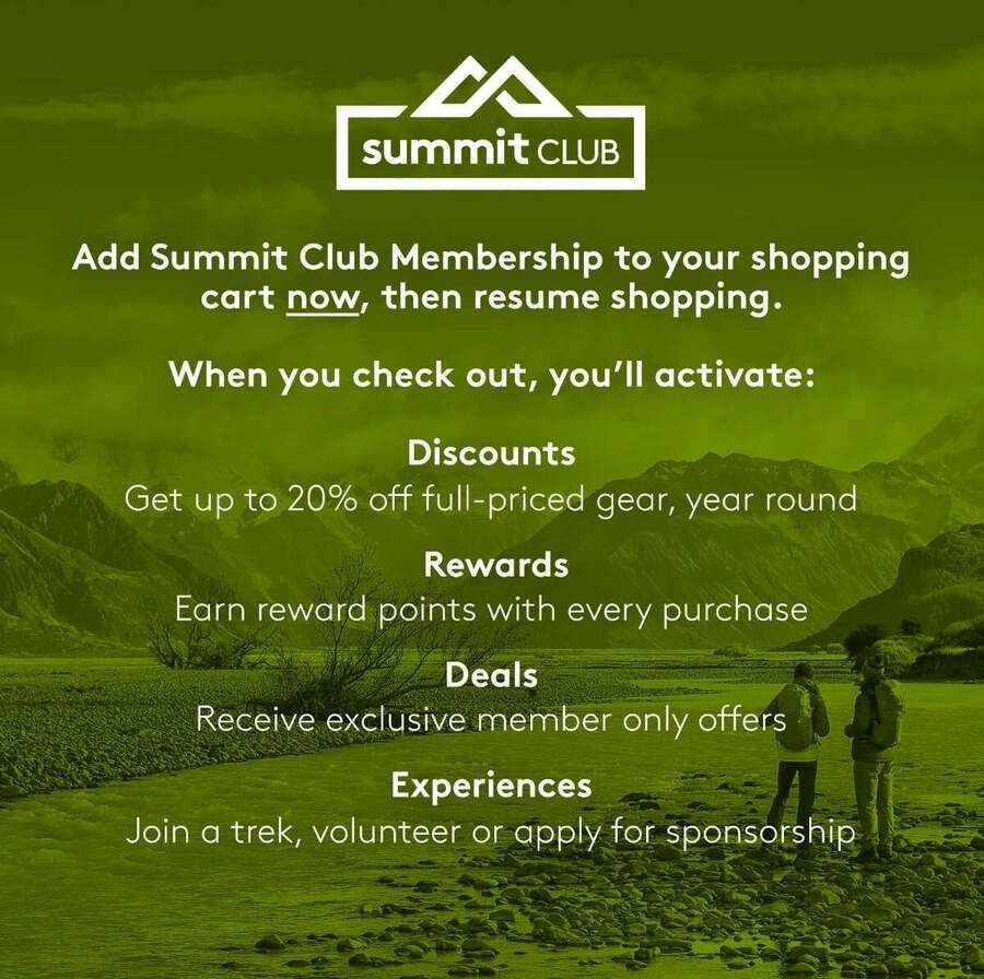 Free Summit Club Membership with Any Purchase Kathmandu ChoiceCheapies