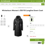 Winterburn Women's 550 Fill Longline down Coat (RRP $600) $160 + Shipping or Pickup @ Kathmandu