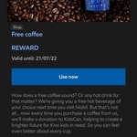 Free Coffee + $0.10/L off Fuel @ Mobil Smiles App