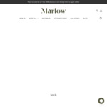 20% off Full Priced Items (New Customers Only) @ Marlow Store