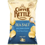 Copper Kettle Chips 150g (Sea Salt, Honey Soy Chicken, Cheddar & Red Onion) $1.49 ea. @ PNS Hornby (+ Instore Pricematch TWH)