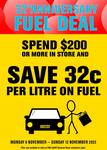 Spend $200 or More in-Store and Save $0.32 Per Litre of Fuel @ PAK'n SAVE Cameron Road (Tauranga)