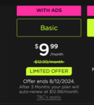 Basic Plan $9.99/Month for Next 3 Months ($12.99/Month Thereafter) @ NEON TV